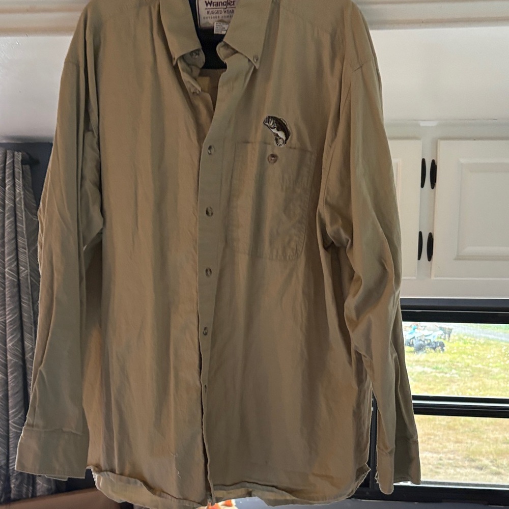 Wrangler khaki  Button-Up Shirt